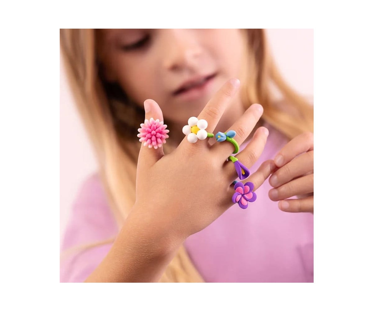 Plastilina Interattiva Bijou Flower Rings (3 vasetti)