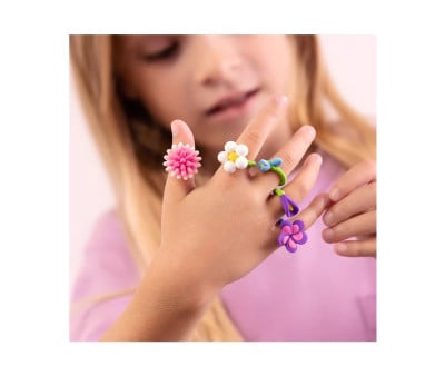 Plastilina Interattiva Bijou Flower Rings (3 vasetti)