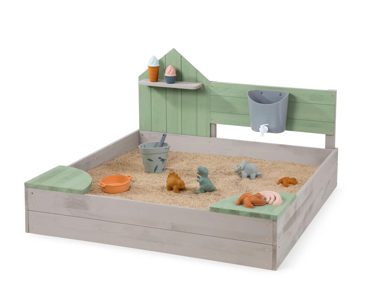 Caixa de areia Muddy Buddy Cozy House cinza/eucalipto