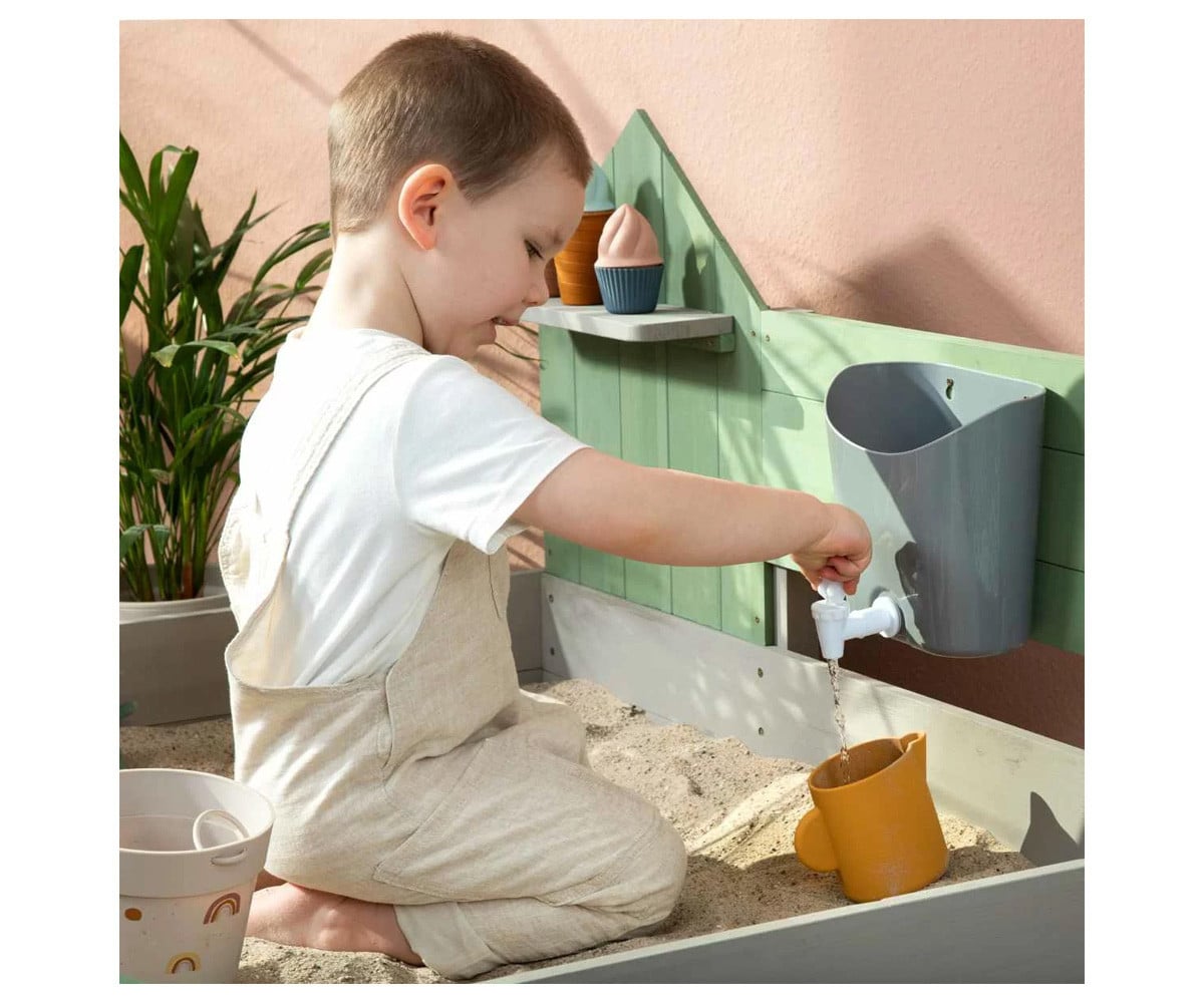Caixa de areia Muddy Buddy Cozy House cinza/eucalipto
