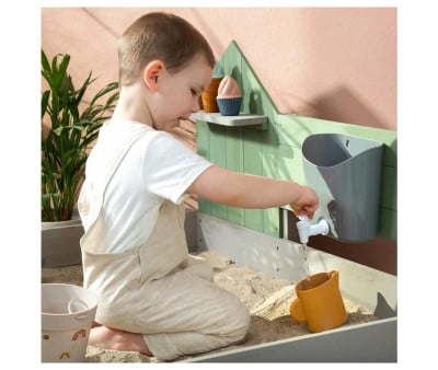 Caixa de areia Muddy Buddy Cozy House cinza/eucalipto