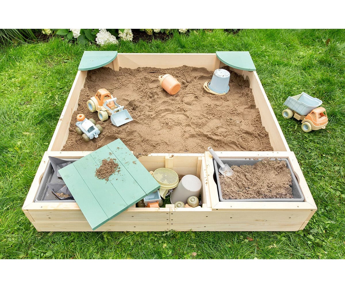 Arenero con Bandejas de Agua Beach Rebel Natural Sage Green