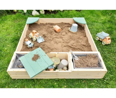 Arenero con Bandejas de Agua Beach Rebel Natural Sage Green