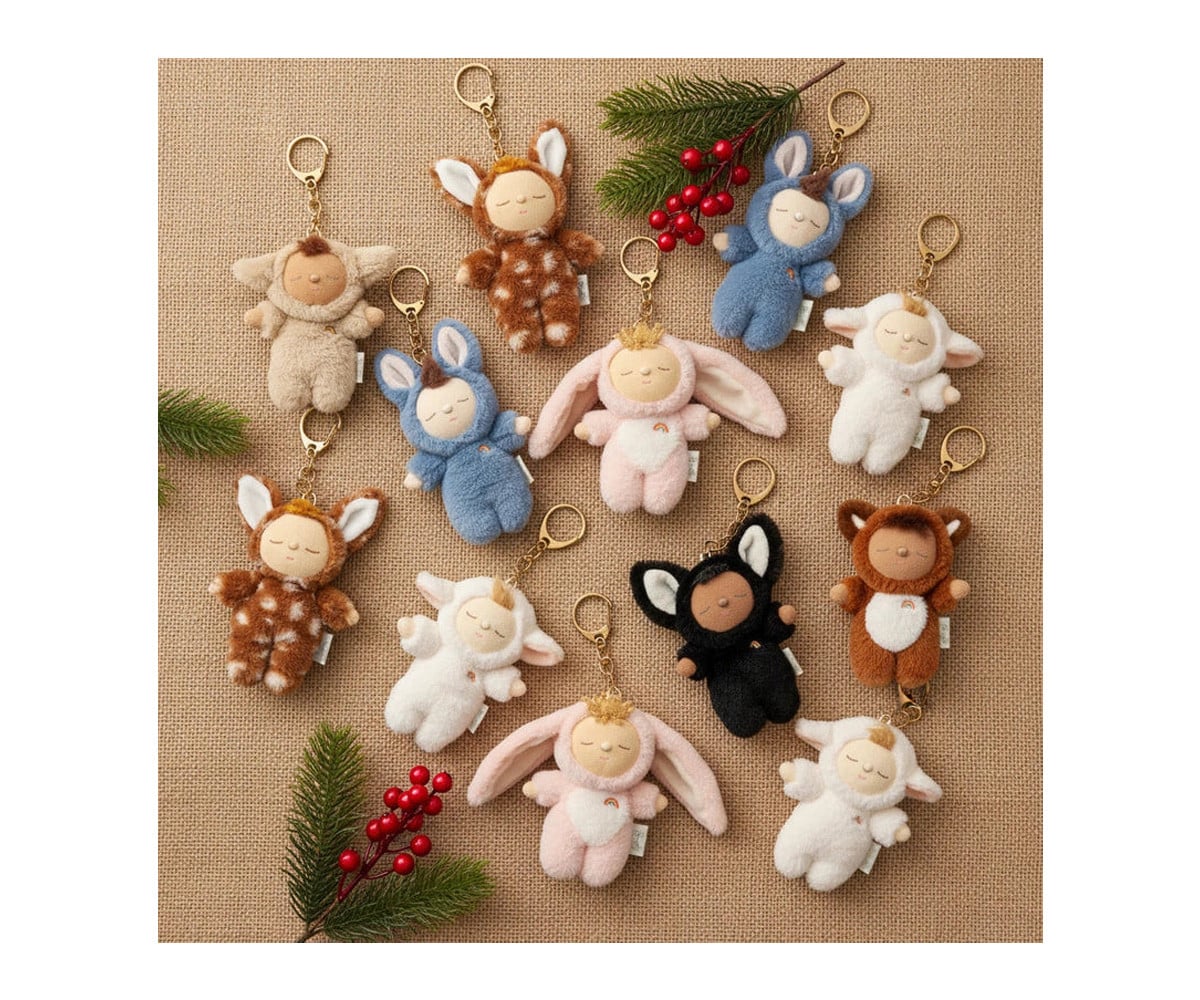 Cozy Charm Backpack Keychain Lamby Pookie