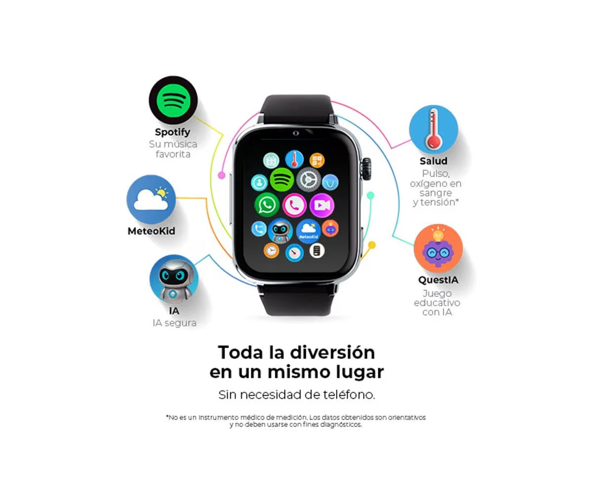 Relógio inteligente SaveWatch Plus 2 preto