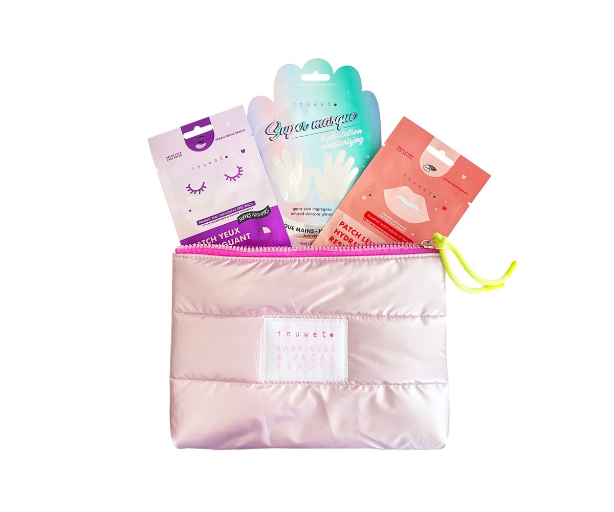 Bolsa de cosméticos IBIZA com rotina facial