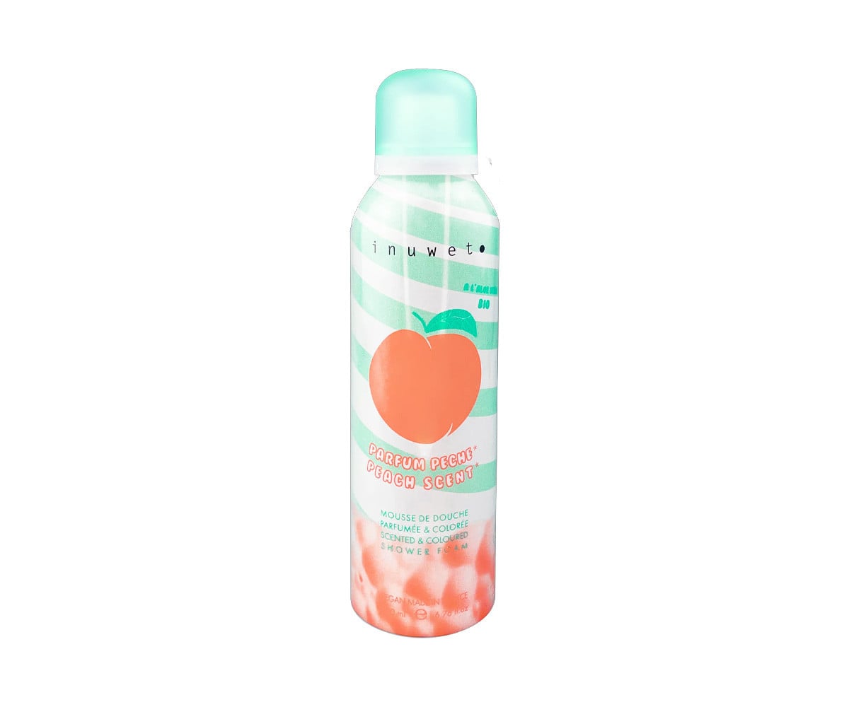 Bubble Peach Set: Shower Foam and Fruit Accessories