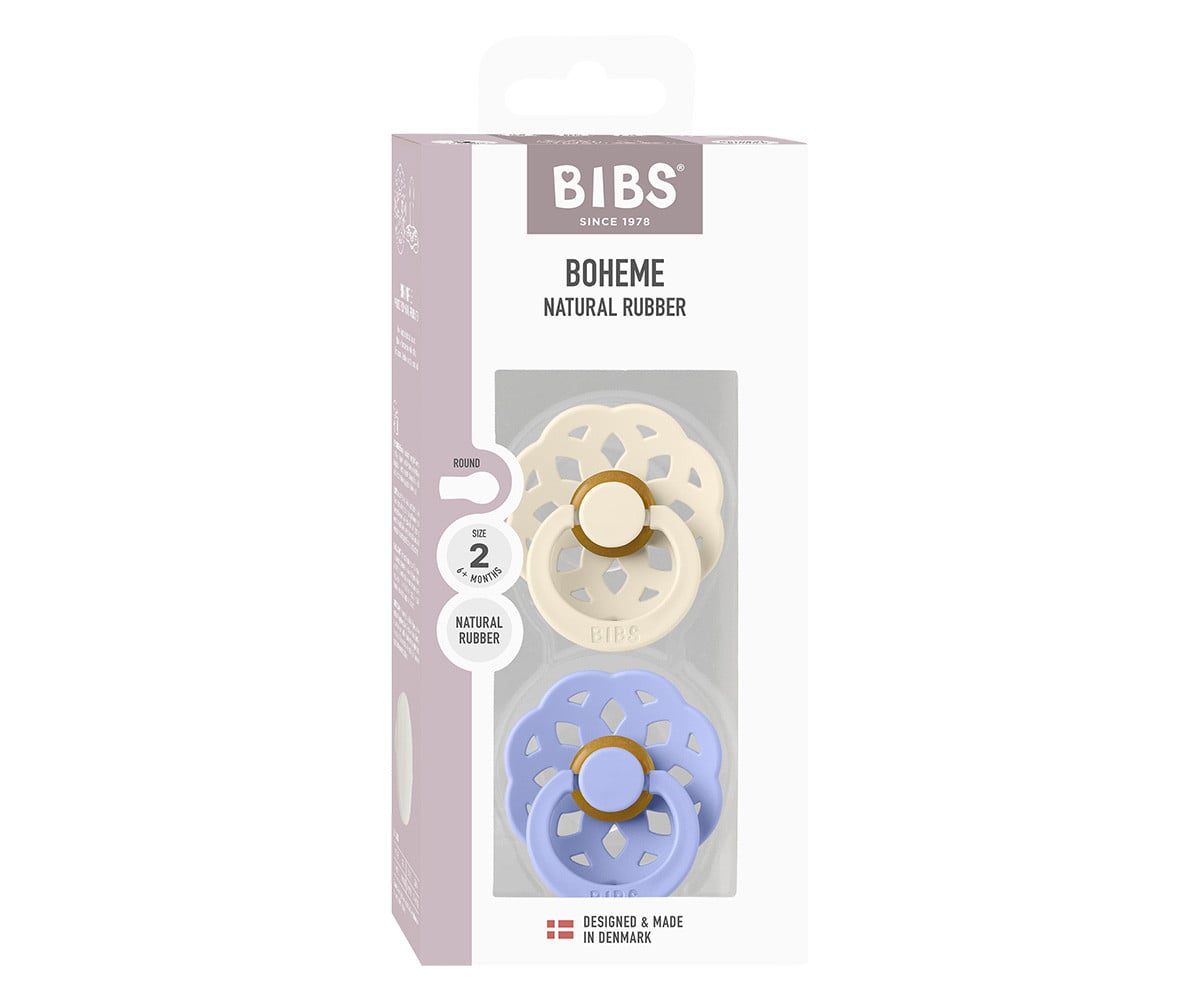 2 BIBS Boheme Pacifiers Ivory/Hush