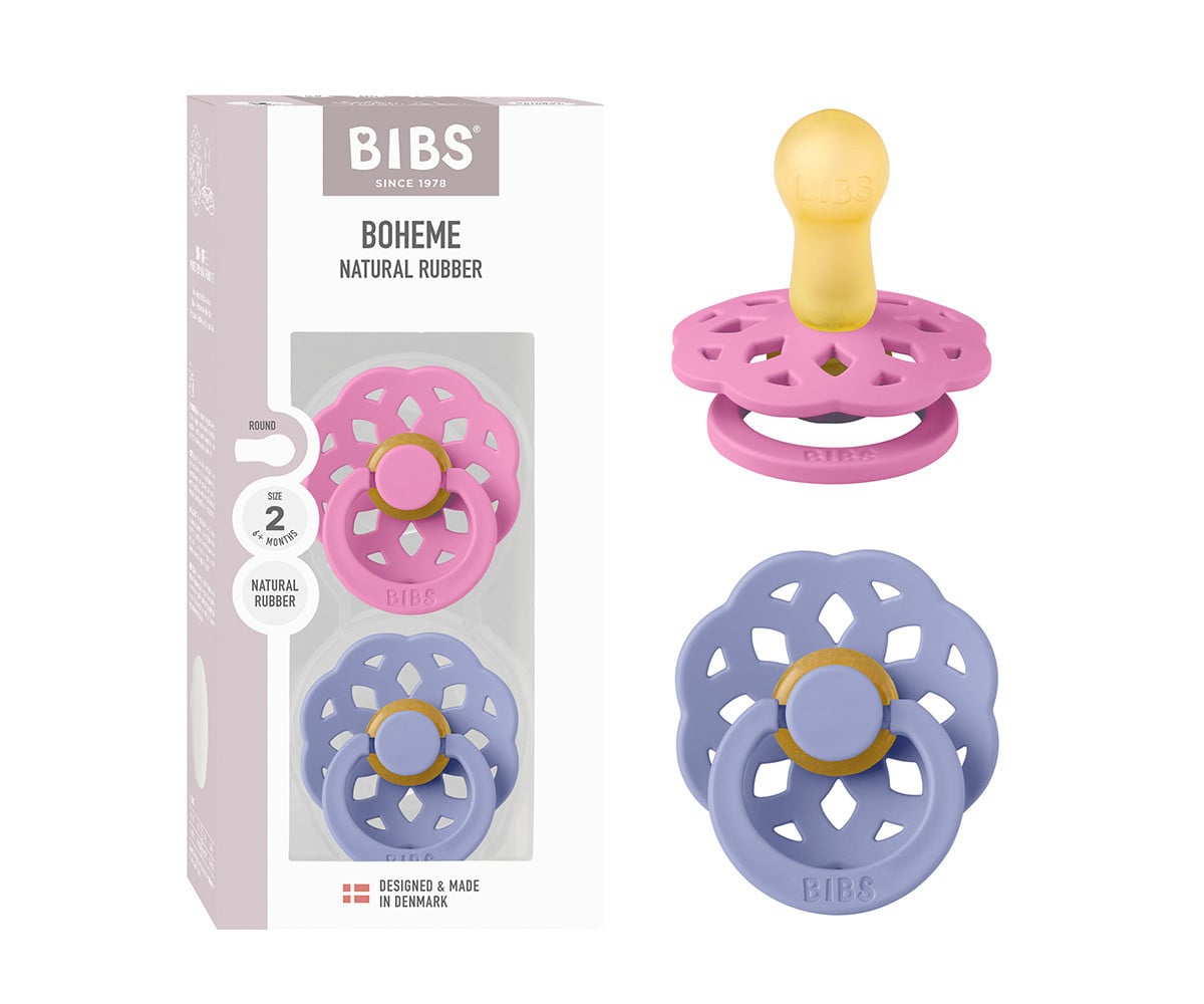 2 Sucettes BIBS Boheme Bubblegum/Peri