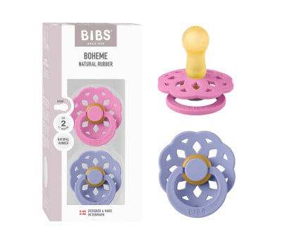 2 Sucettes BIBS Boheme Bubblegum/Peri