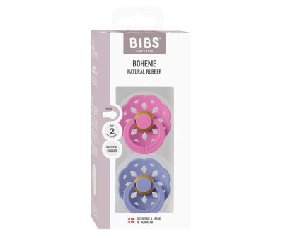 2 Sucettes BIBS Boheme Bubblegum/Peri