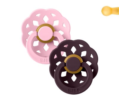 Pack 2 Succhietti BIBS Boheme Baby Pink/Plum