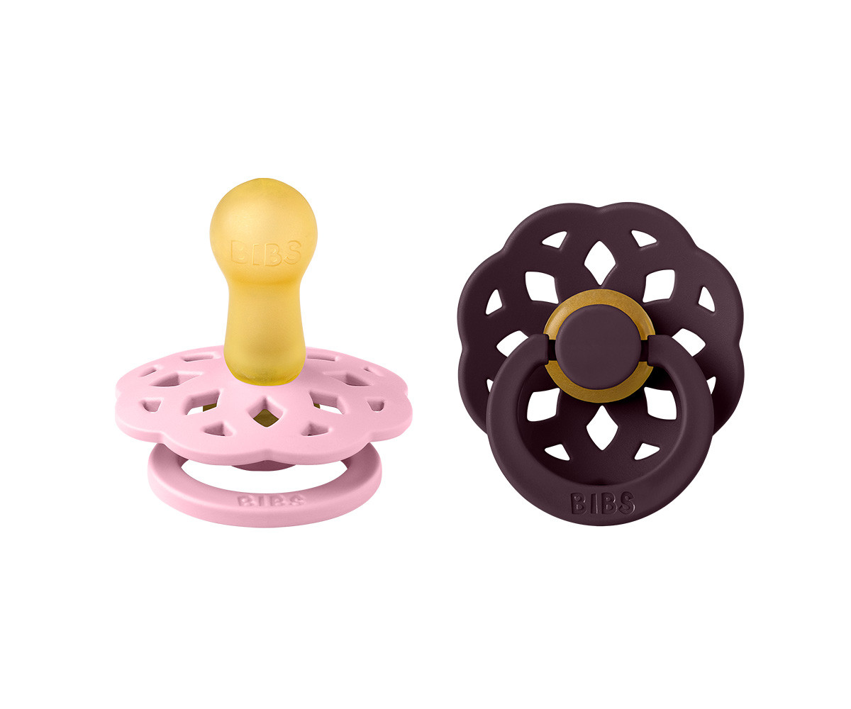 2 Sucettes BIBS Boheme Baby Pink/Plum