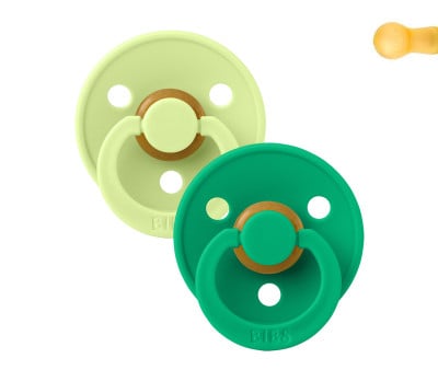 2 Succhietti BIBS Colour Round  Matcha/Cactus
