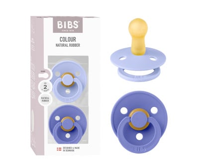2 Chupetes BIBS Colour Round Hush/Grape