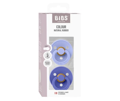 2 Chupetes BIBS Colour Round Hush/Grape