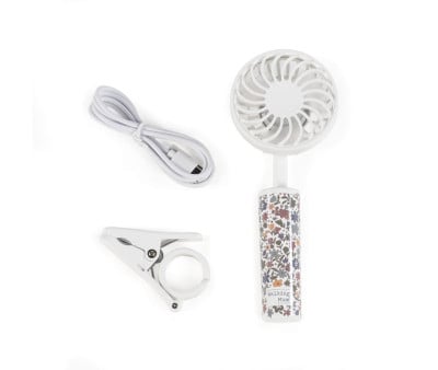 Mini Portable Stroller Fan Summer Flowers
