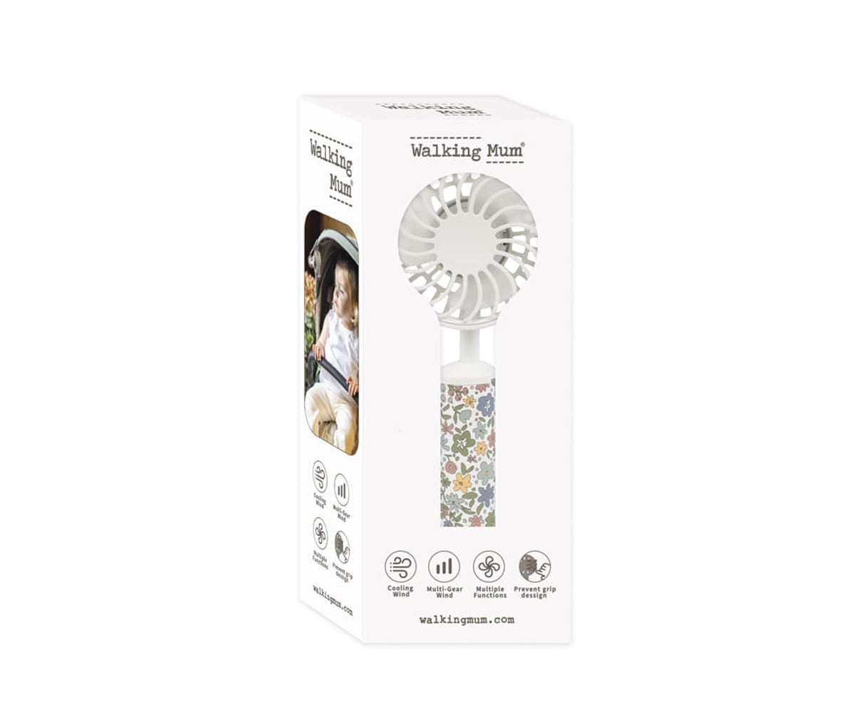 Mini Portable Stroller Fan Summer Flowers