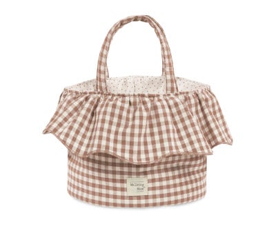 Organizer Basket Moka Gingham Praliné
