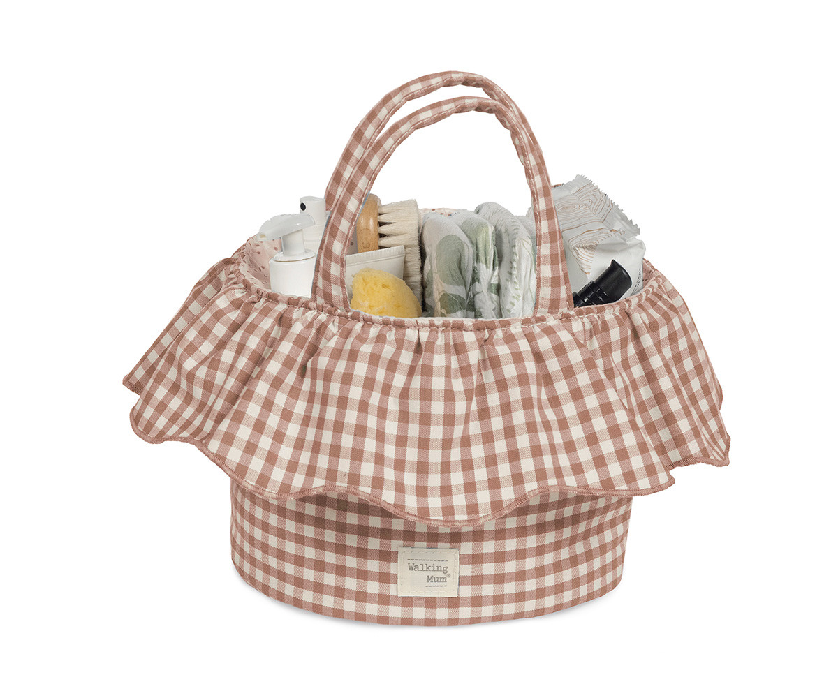 Organizer Basket Moka Gingham Praliné