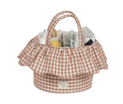 Organizer Basket Moka Gingham Praliné