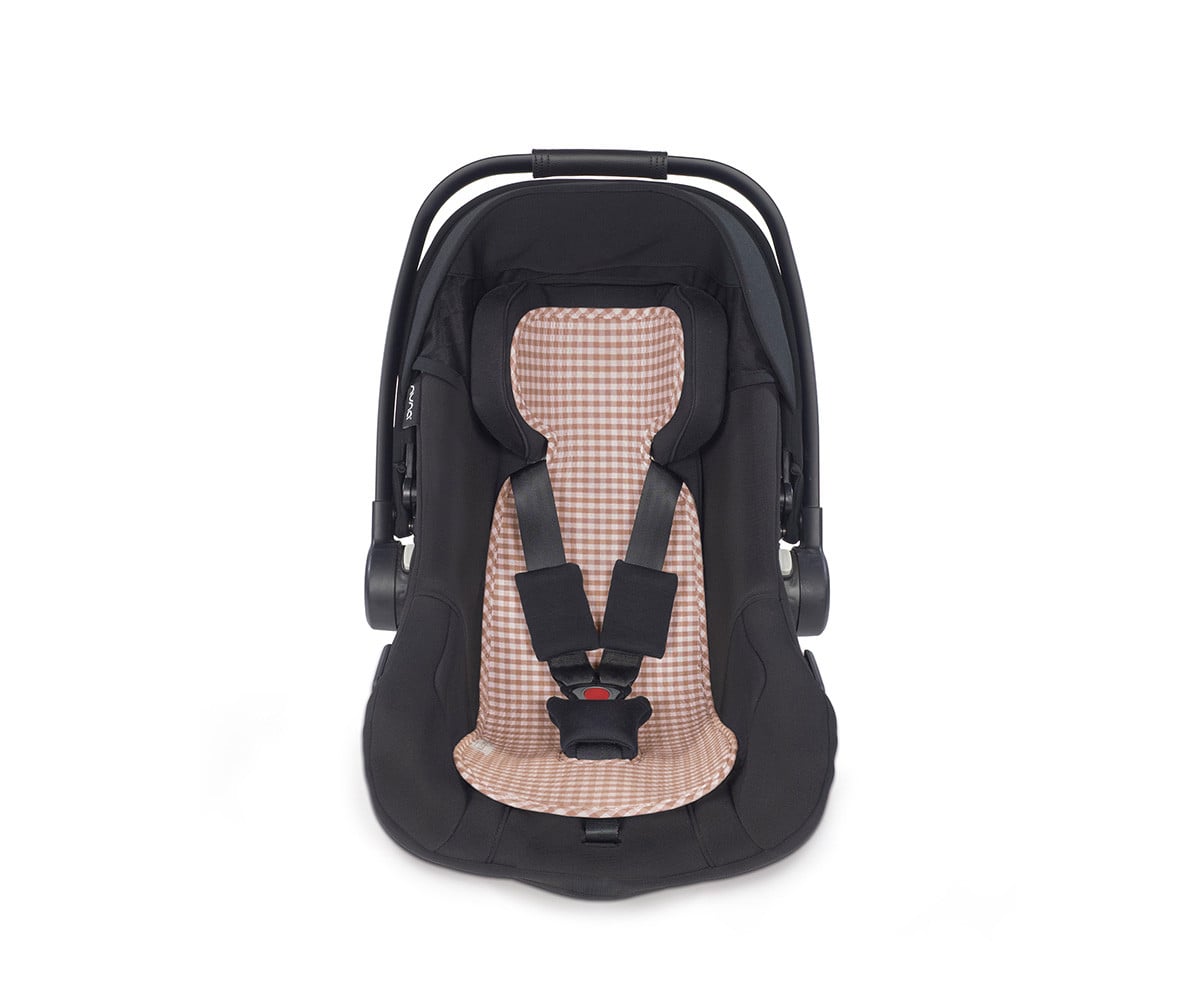 Colchoneta para Silla de Coche Praliné Vichy Moka