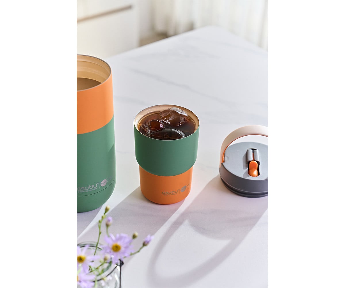 Copo térmico Coffe Express Verde Pastel 360ml