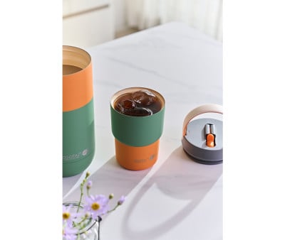 Copo térmico Coffe Express Verde Pastel 360ml