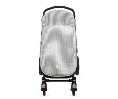 Sacco Mezza Stagione Universale Passeggino Praliné Vichy/Stripes Matcha
