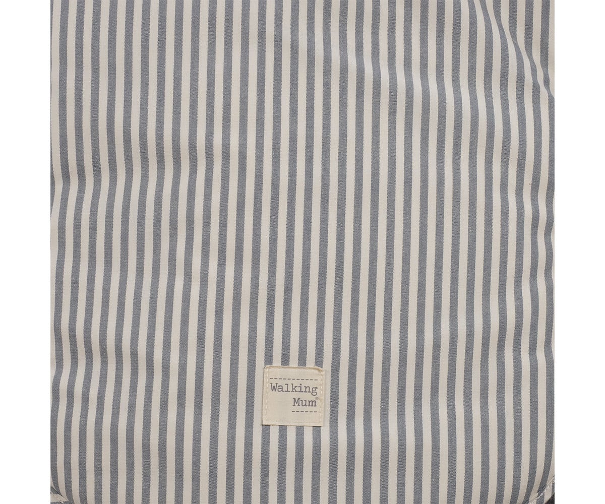 Mid-Season Footmuff Praliné Gingham/Striped Matcha