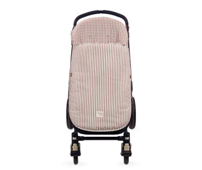 Sacco Mezza Stagione Universale Passeggino Praliné Vichy/Stripes Moka