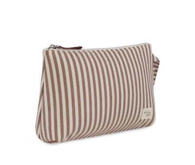 Trousse de Toilette Praliné Rayures Moka