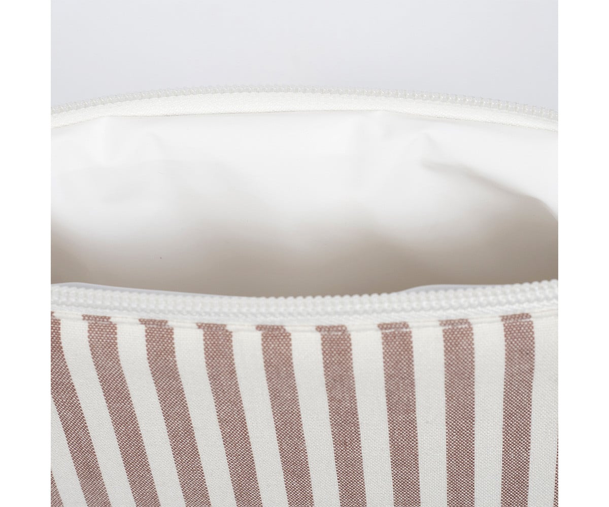 Trousse de Toilette Praliné Rayures Moka