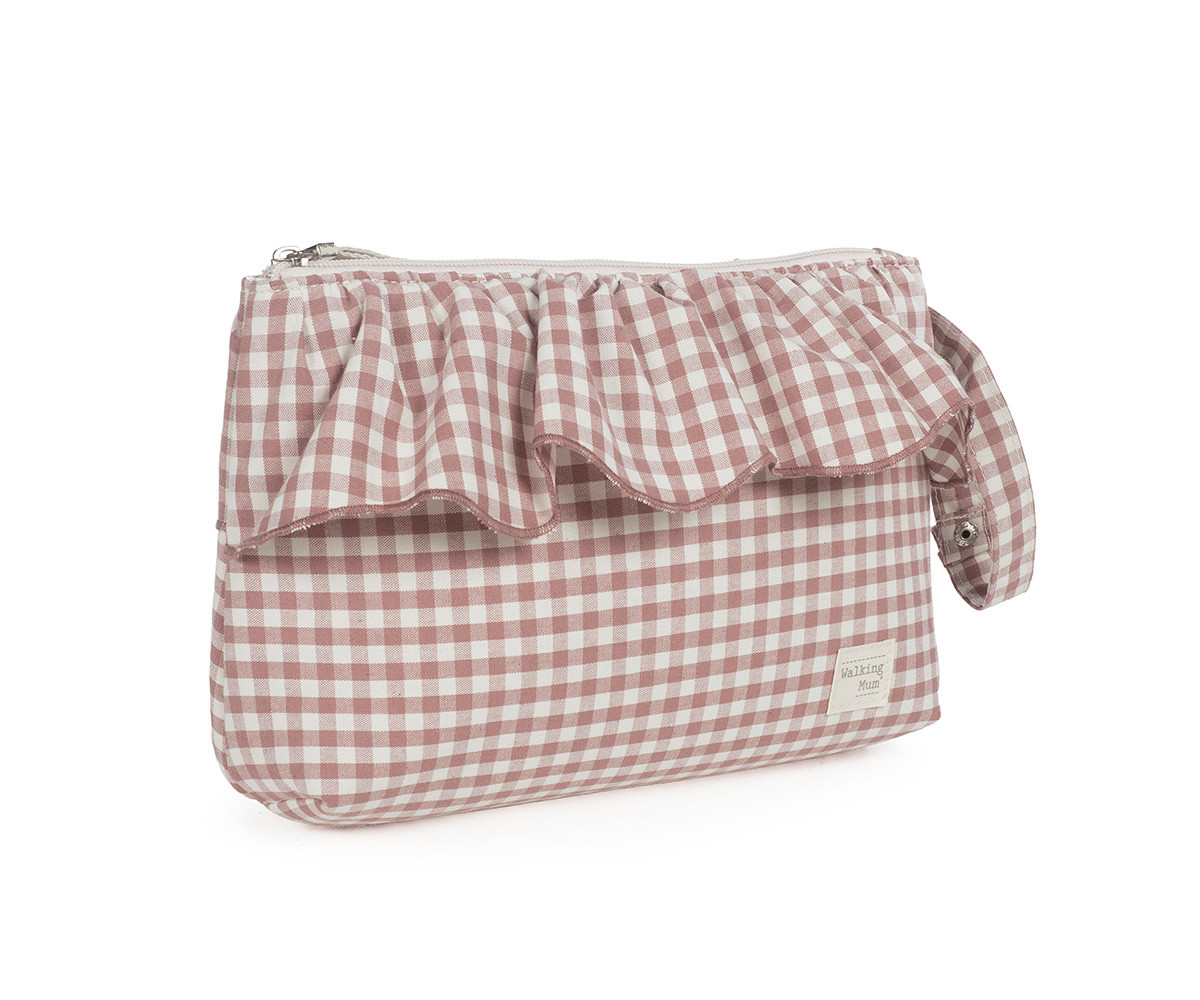 Toiletry Bag Moka Gingham Praliné