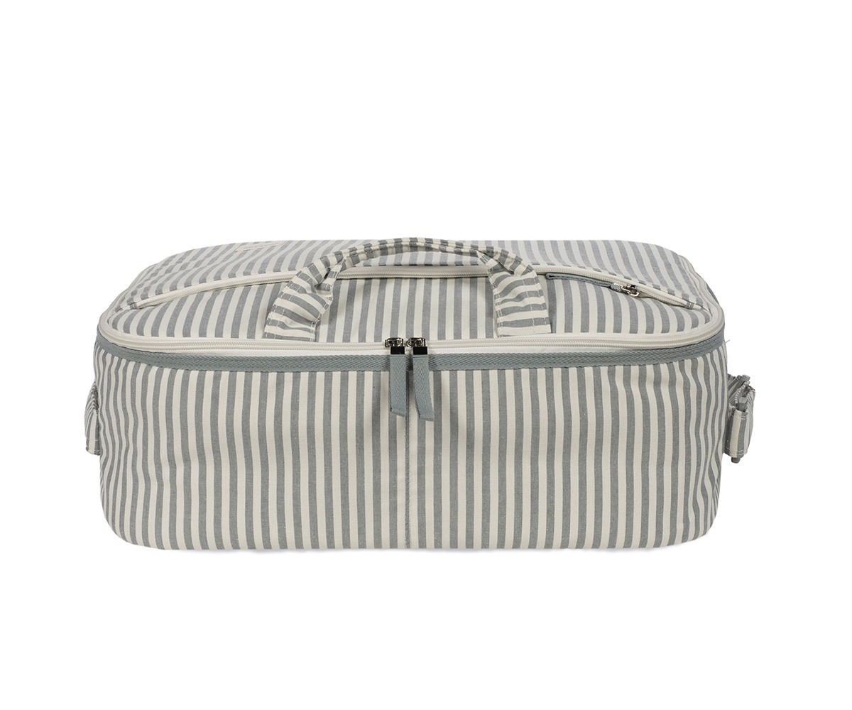 Valise Praliné Rayures Matcha