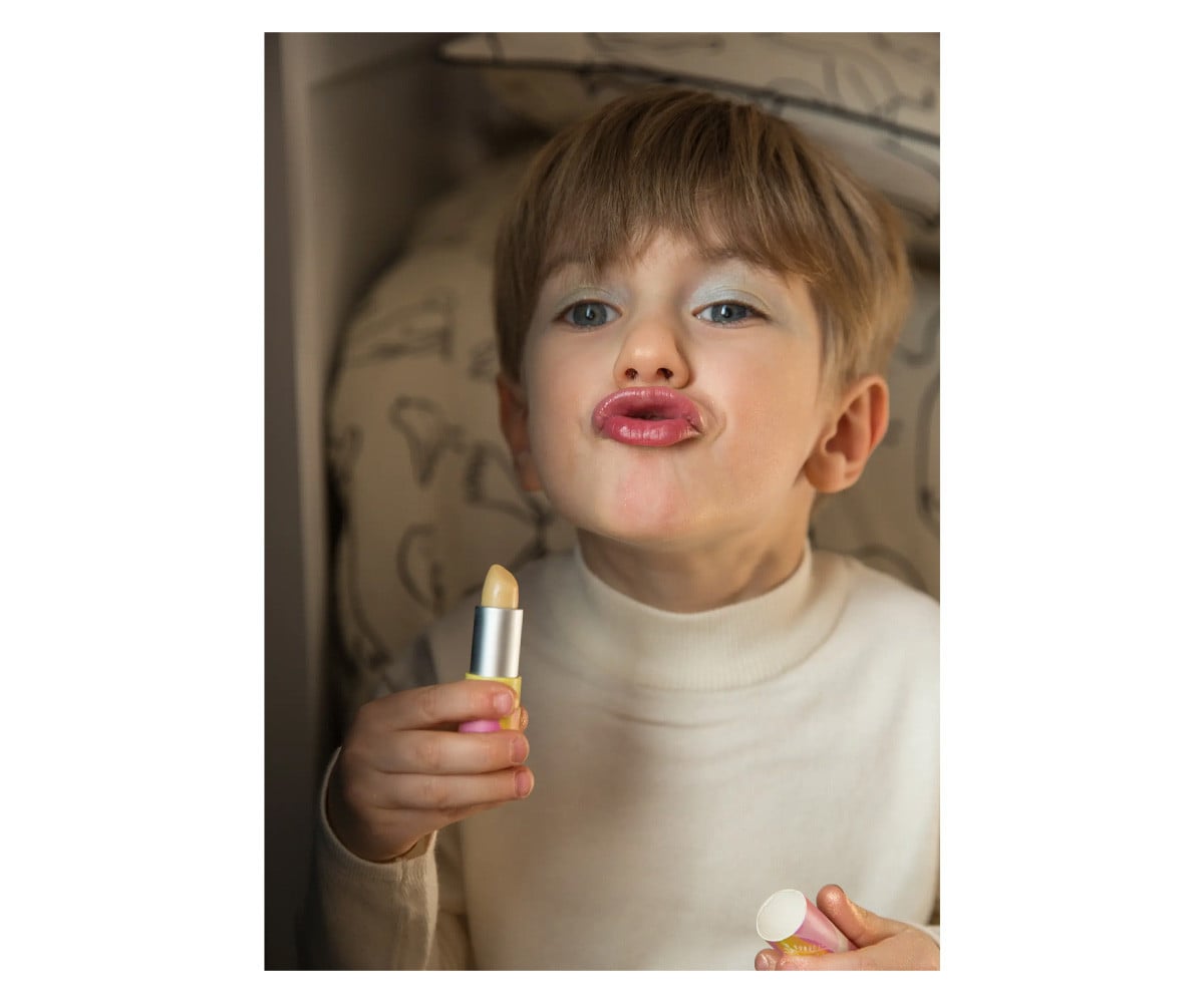 Bolsa de cosméticos Sparkling Fox Gold com maquilhagem infantil orgânica