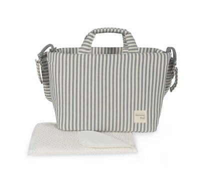 Bolsa Canastilla Praliné Rayas Matcha