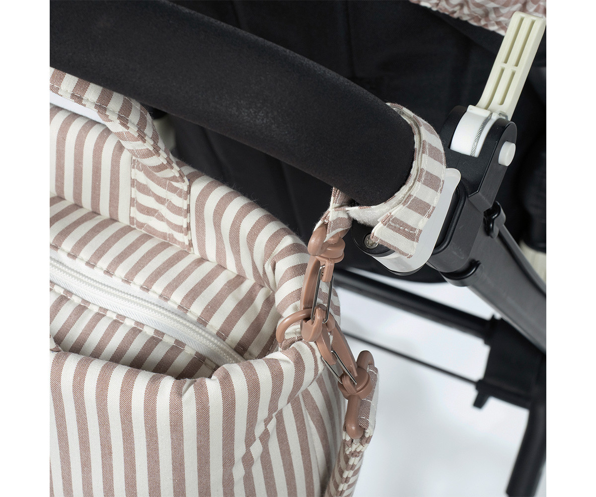 Bolsa Canastilla Praliné Rayas Moka