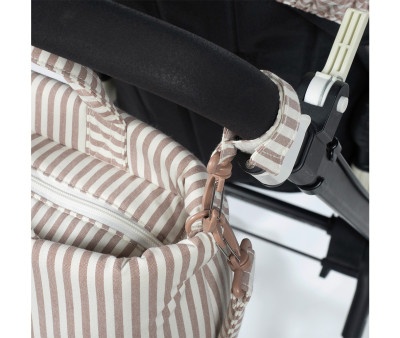 Bolsa Canastilla Praliné Rayas Moka