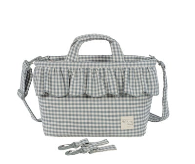 Bolsa Canastilla Praliné Vichy Rayas