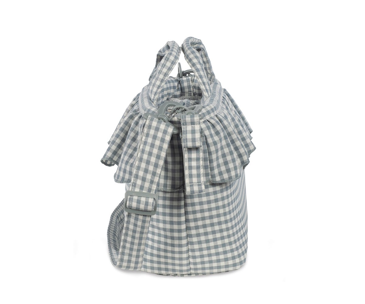 Bolsa Canastilla Praliné Vichy Rayas