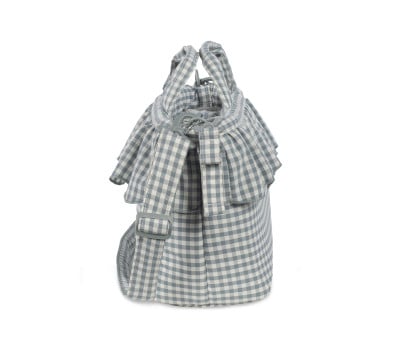 Bolsa Canastilla Praliné Vichy Rayas