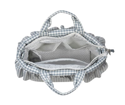 Bolsa Canastilla Praliné Vichy Rayas