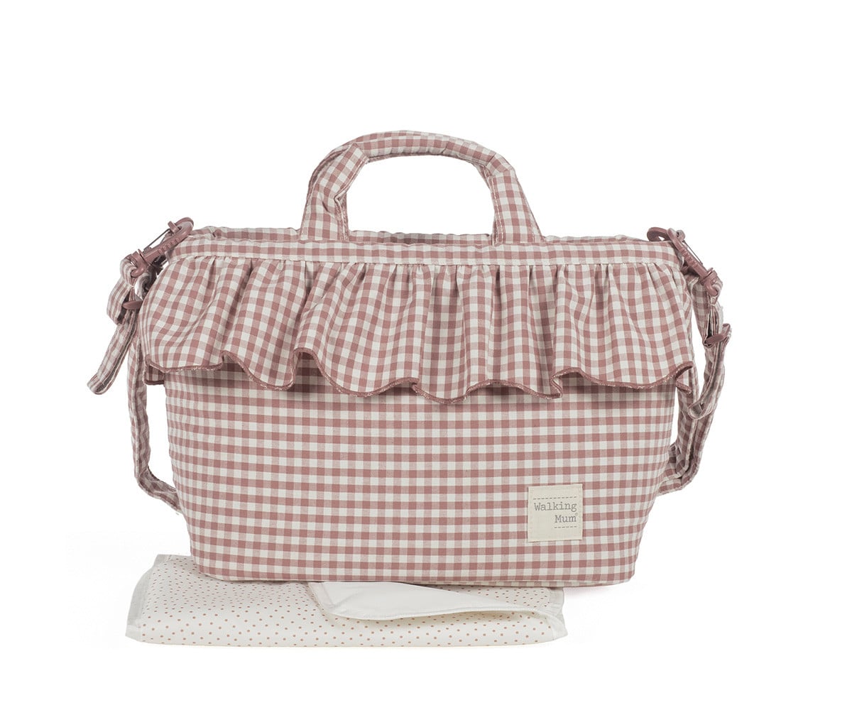 Diaper Bag Moka Gingham Praliné
