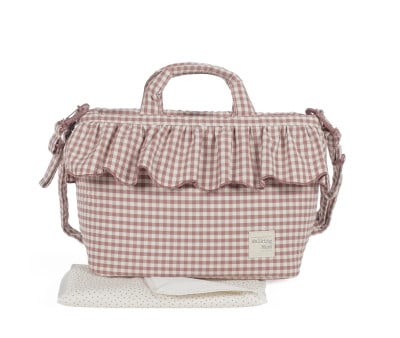 Diaper Bag Moka Gingham Praliné
