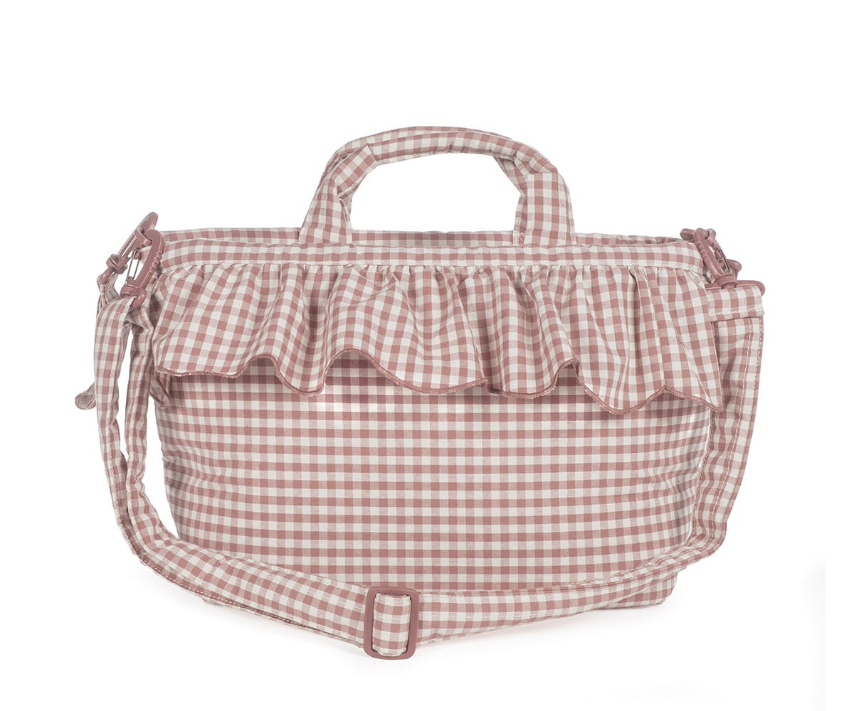 Diaper Bag Moka Gingham Praliné