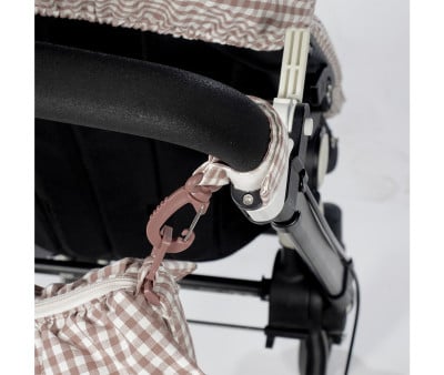 Diaper Bag Moka Gingham Praliné