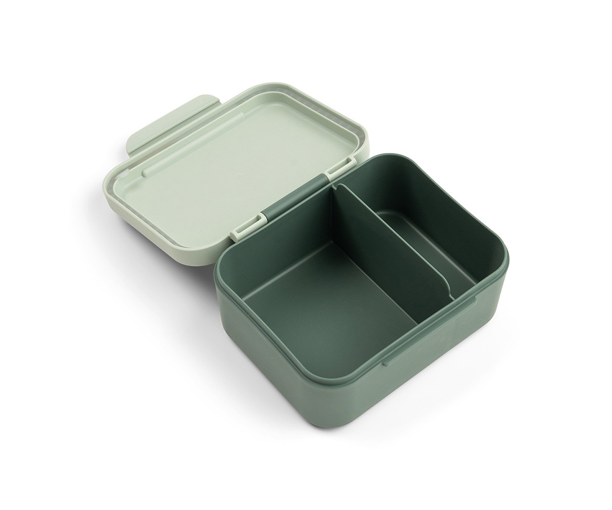 Small Lunch Box + 2 Mini Forks Tiny Trails Green