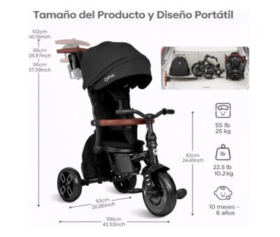 Triciclo Evolutivo Confo Max 8 en 1 Beige