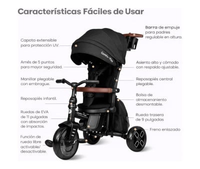 Triciclo Evolutivo Confo Max 8 en 1 Beige
